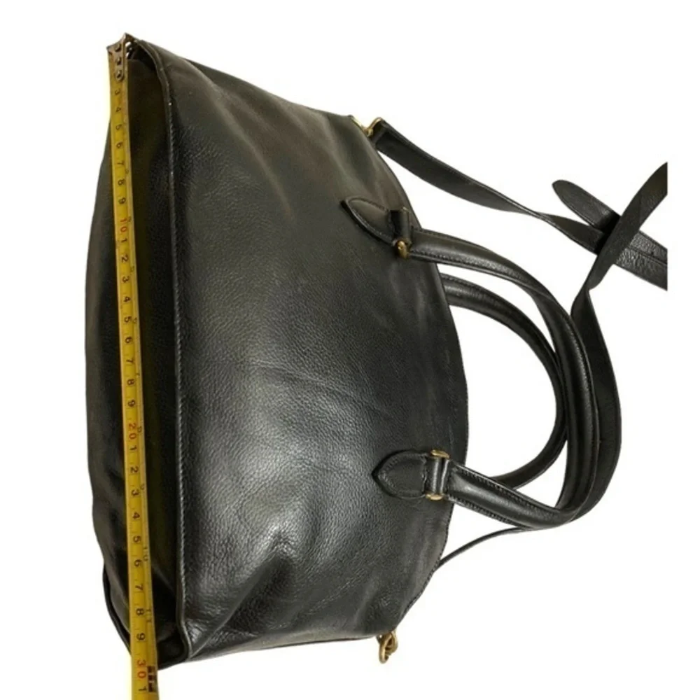 Coach RARE vintage black leather madison savoy bag made in Italy